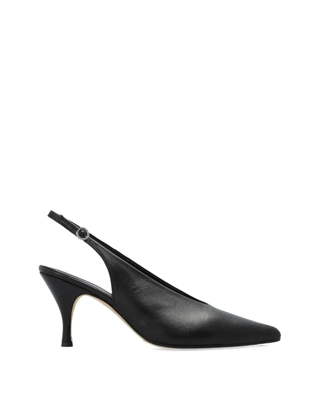 Aeyde Black Leather Heeled Shoes 'Carla'