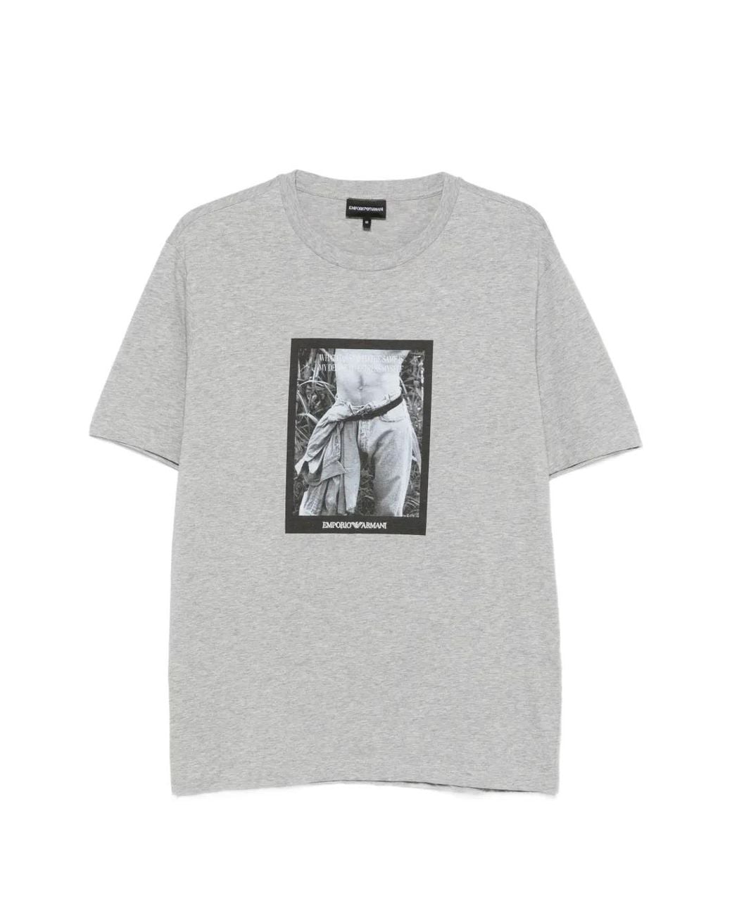 Emporio Armani Gray Regular Fit T-Shirt for men