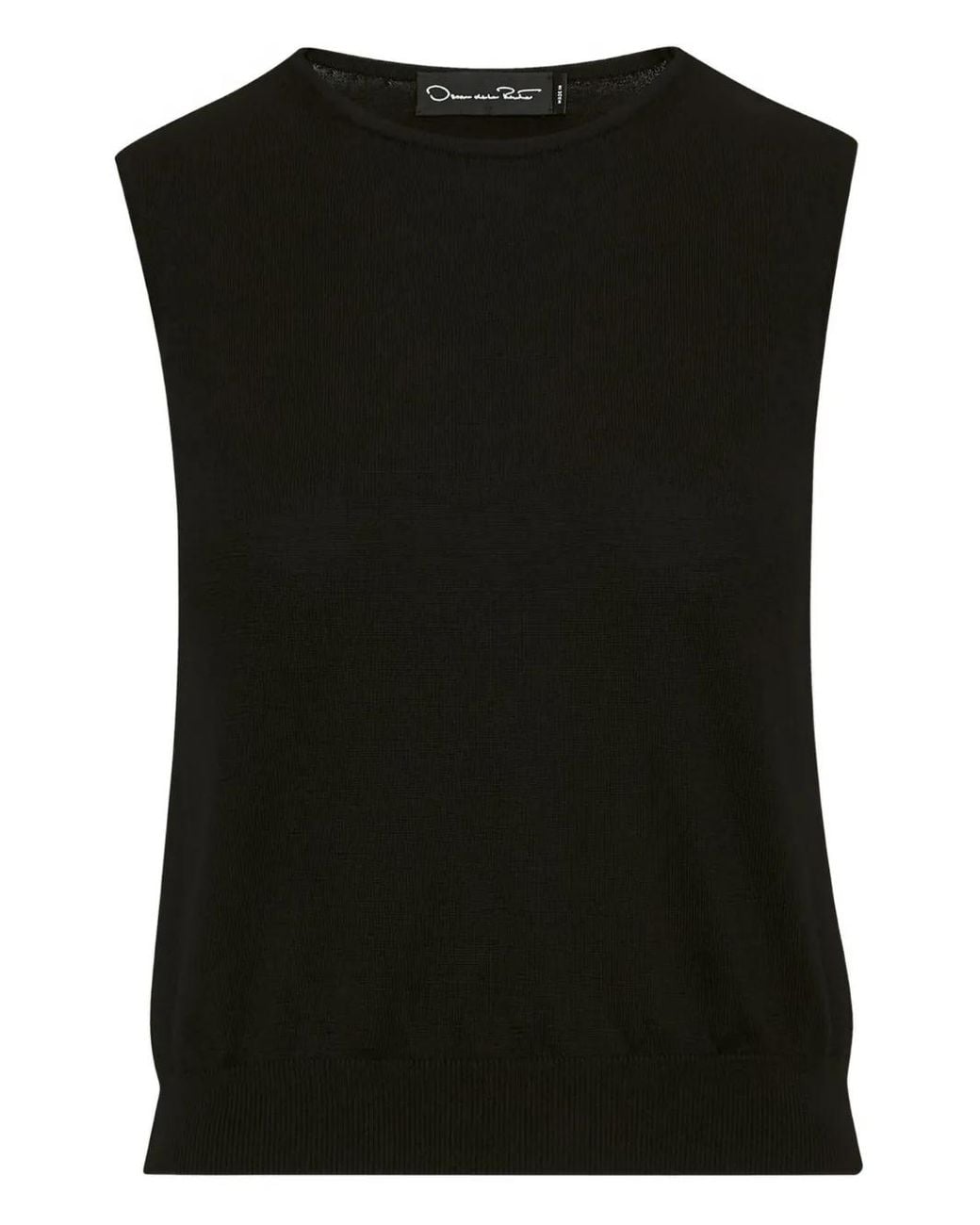 Oscar de la Renta Black Sleeveless Top