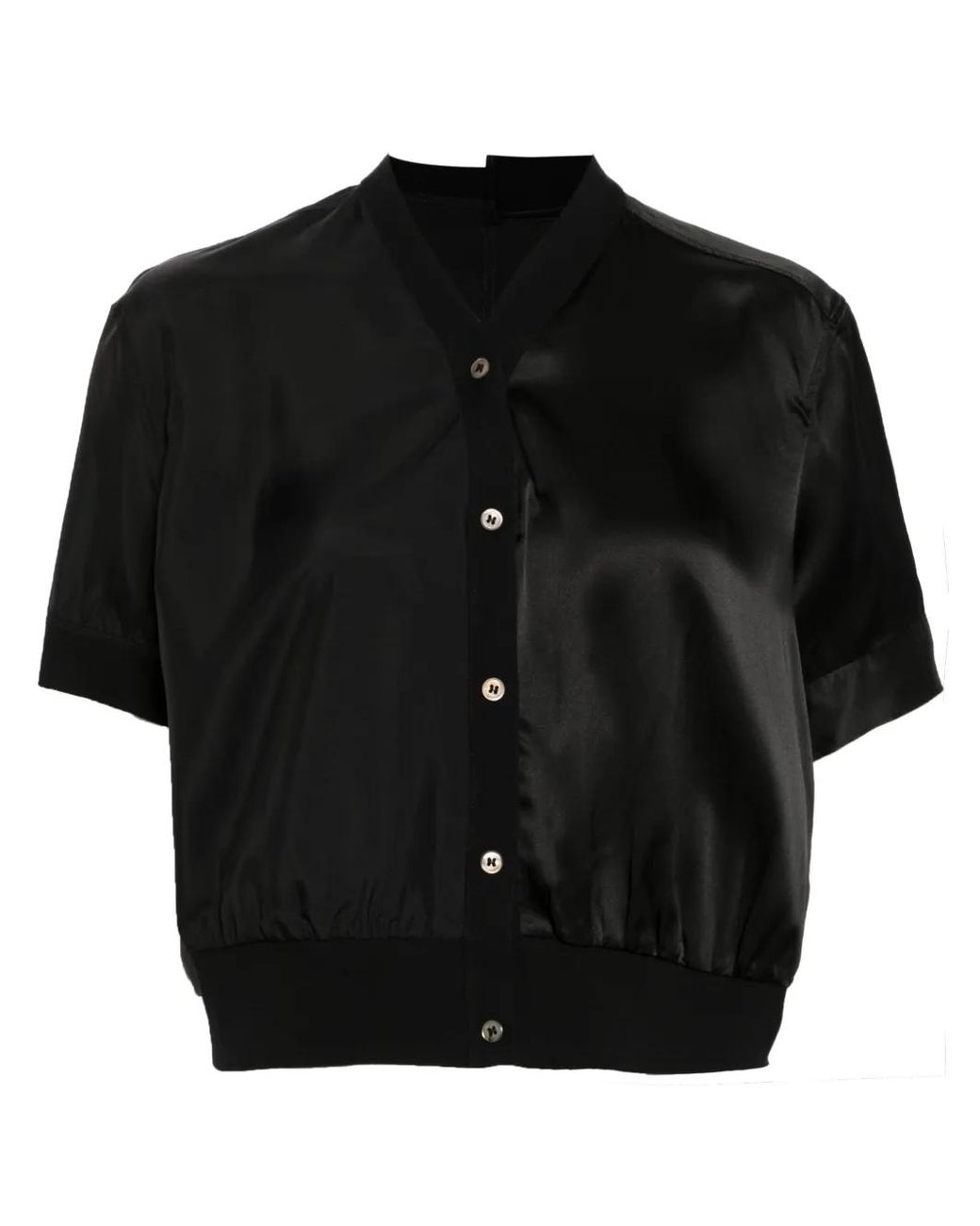 Camisa Con Botones Y Cuello En V JNBY de color Black