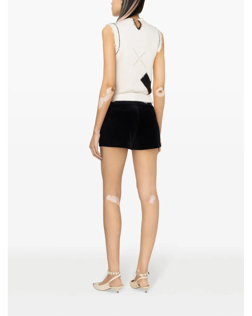 Zadig & Voltaire White Sequin-Embellished Chunky-Knit Vest