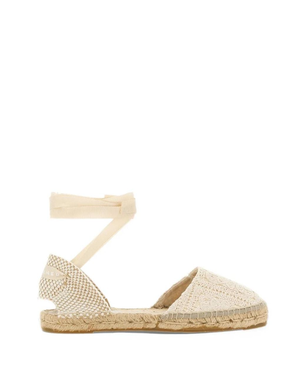 Manebí Natural Crochet-Knit Espadrilles
