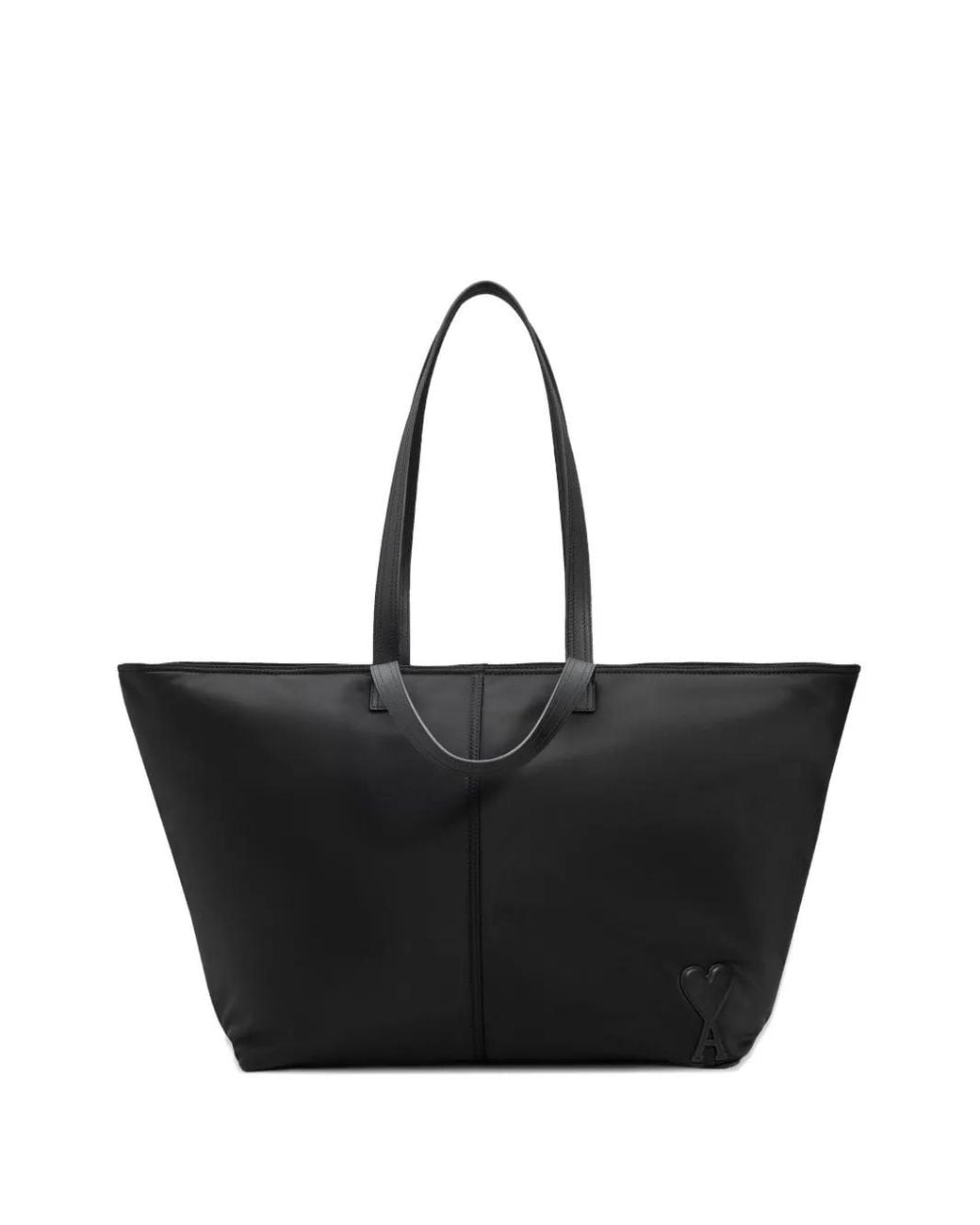 AMI Black Marcel Tote Bag Aus Canvas
