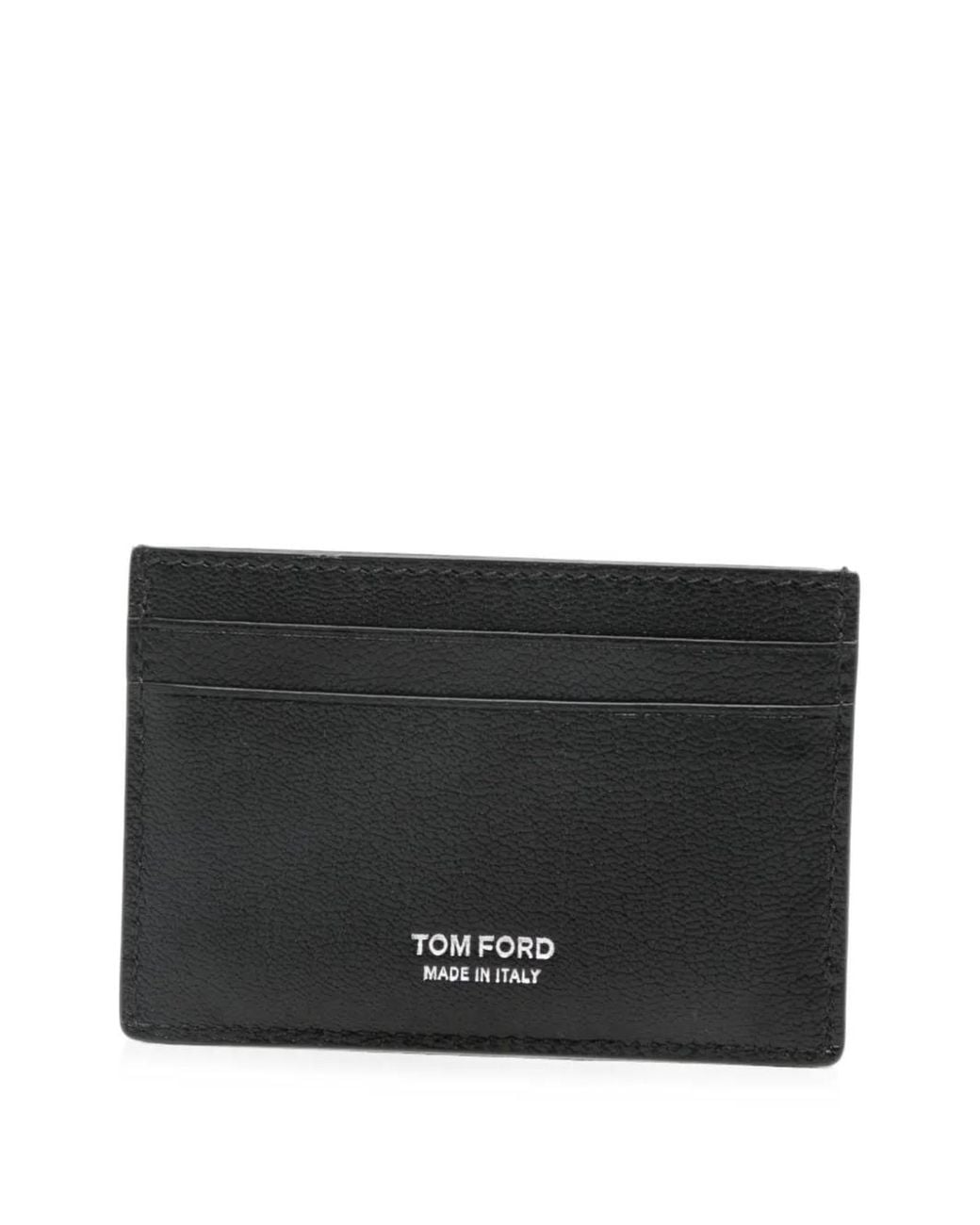 Tom Ford Black T-Line Logo-Print Cardholder for men