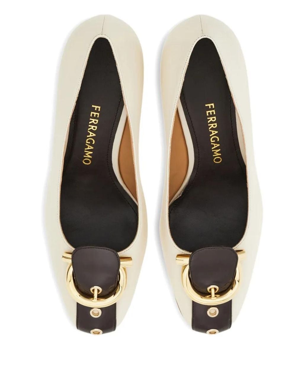Ferragamo Natural Leather Pumps