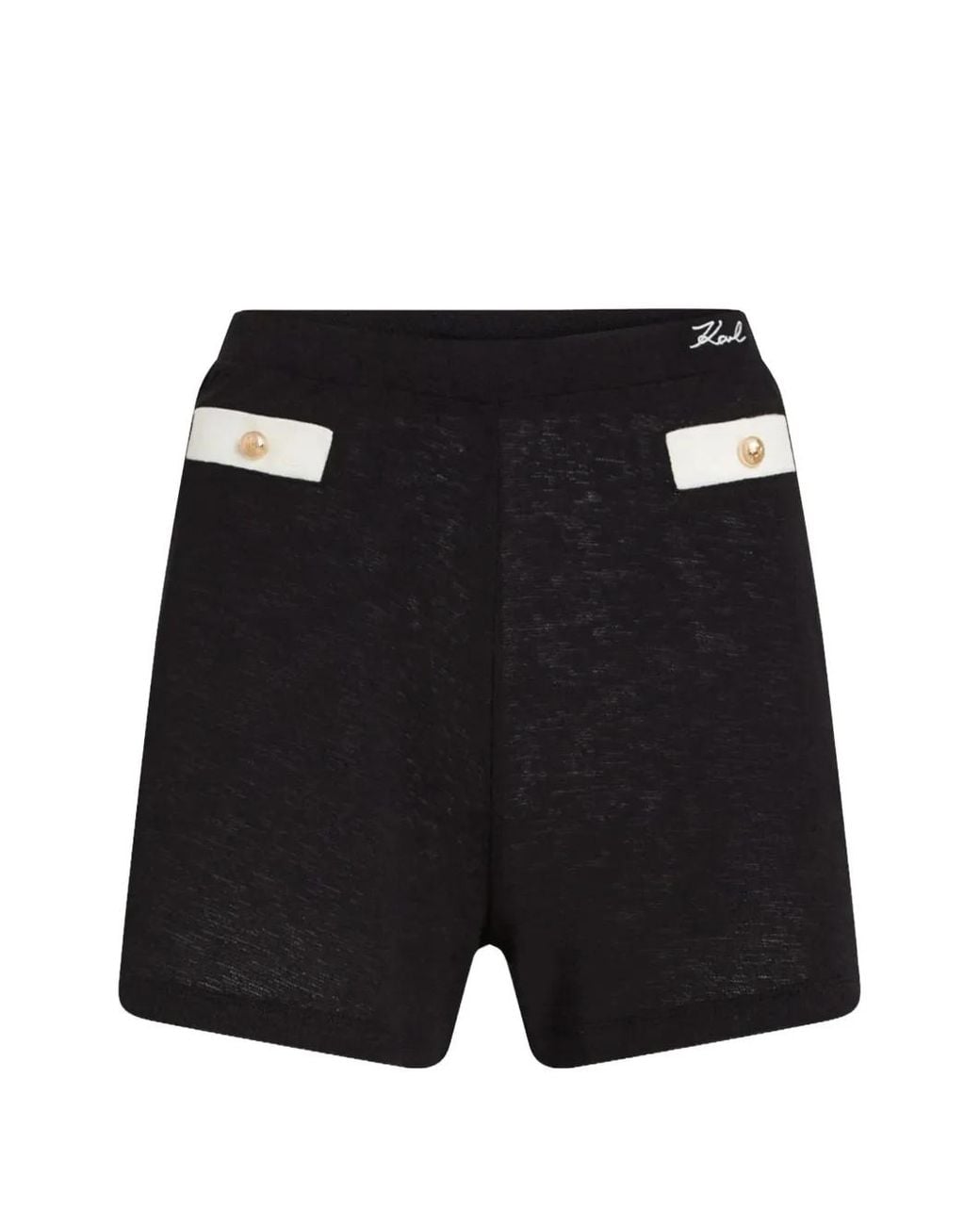 Karl Lagerfeld Black Karl Signature Shorts