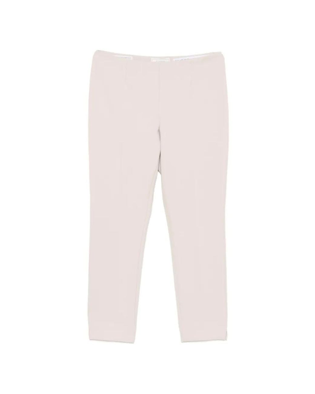 Peserico White Pressed-Creases Trousers
