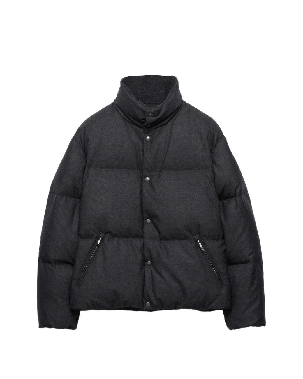 Prada Black Doudoune En Cachemire Poids Moyen for men