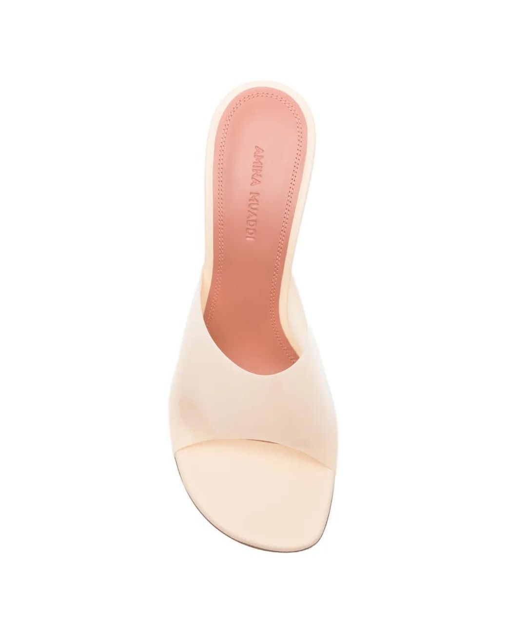 AMINA MUADDI Natural Taylor Transparent Mules