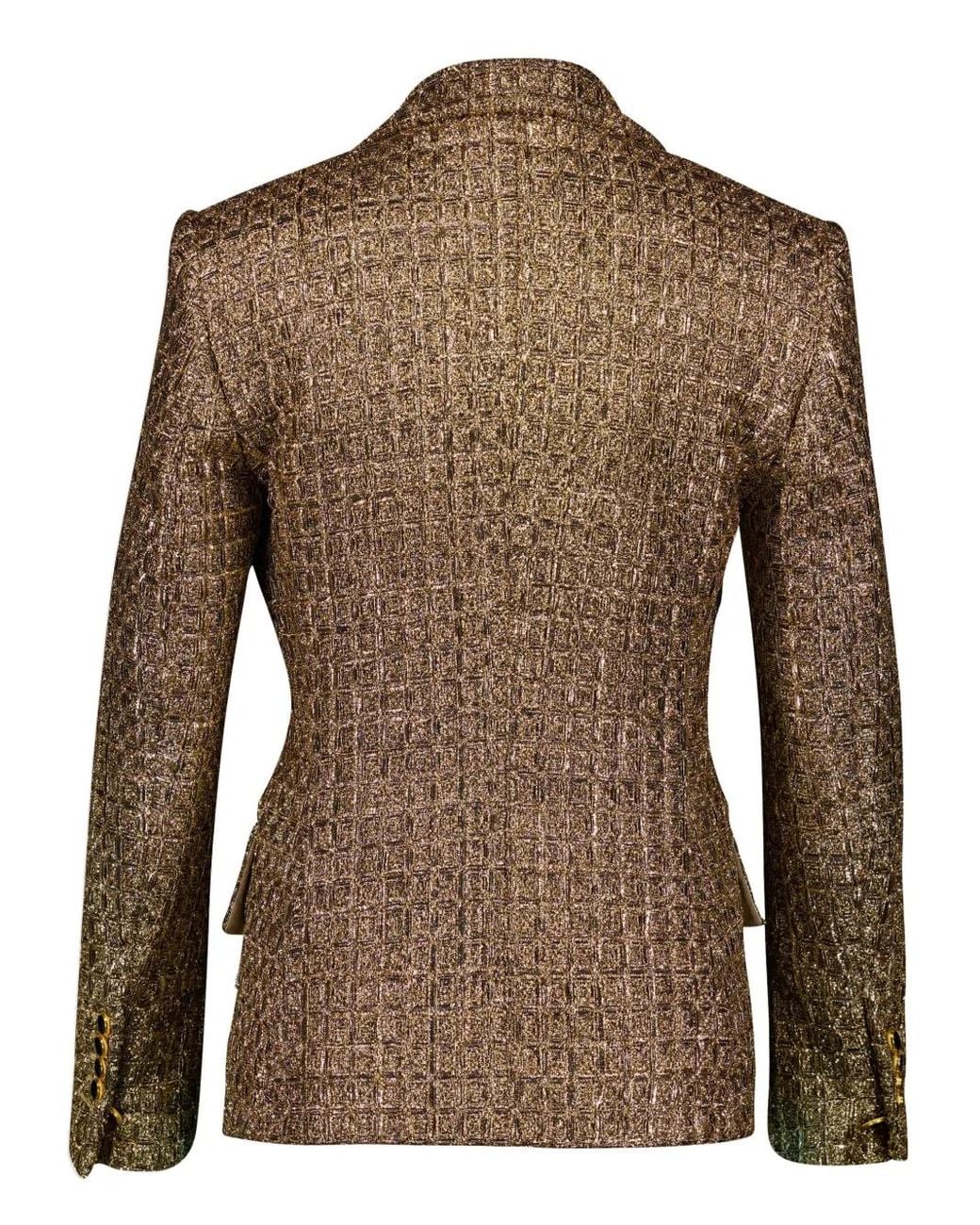 Tom Ford Brown Tweed Single-Breasted Blazer