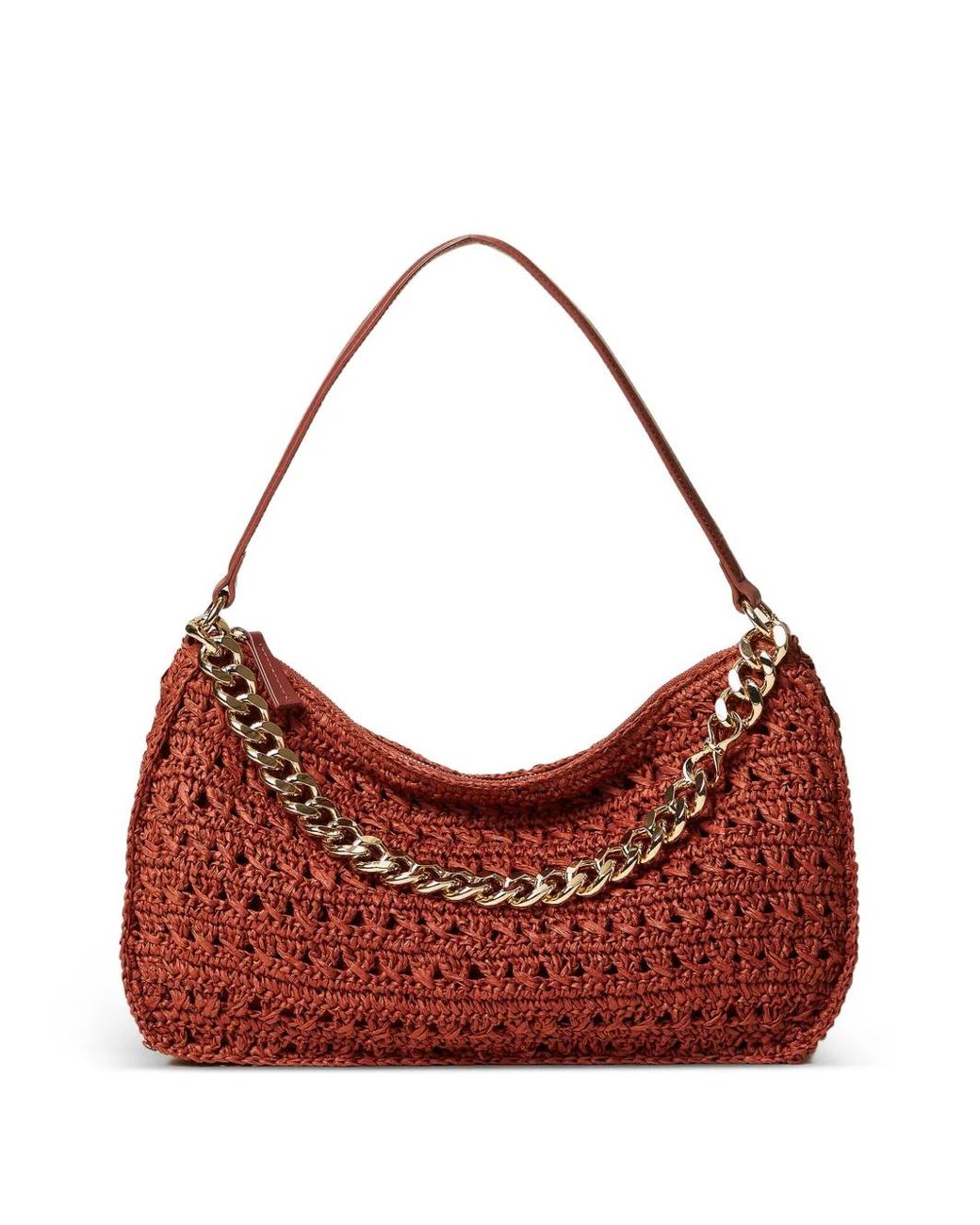 Twinset Red Woven Chain Shoulder Bag