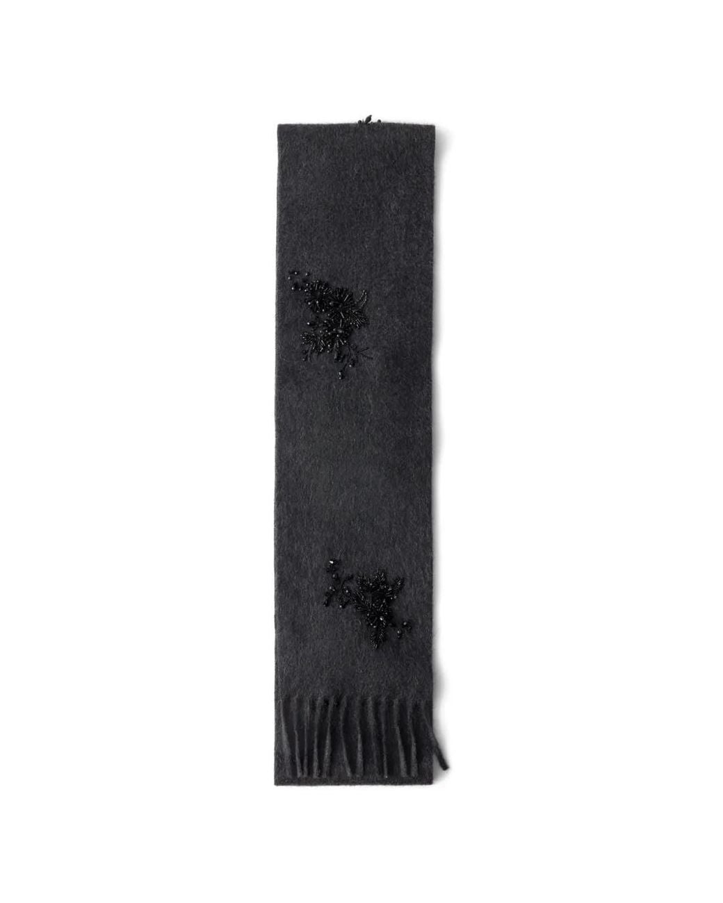 Sciarpa Con Ricamo di Prada in Black