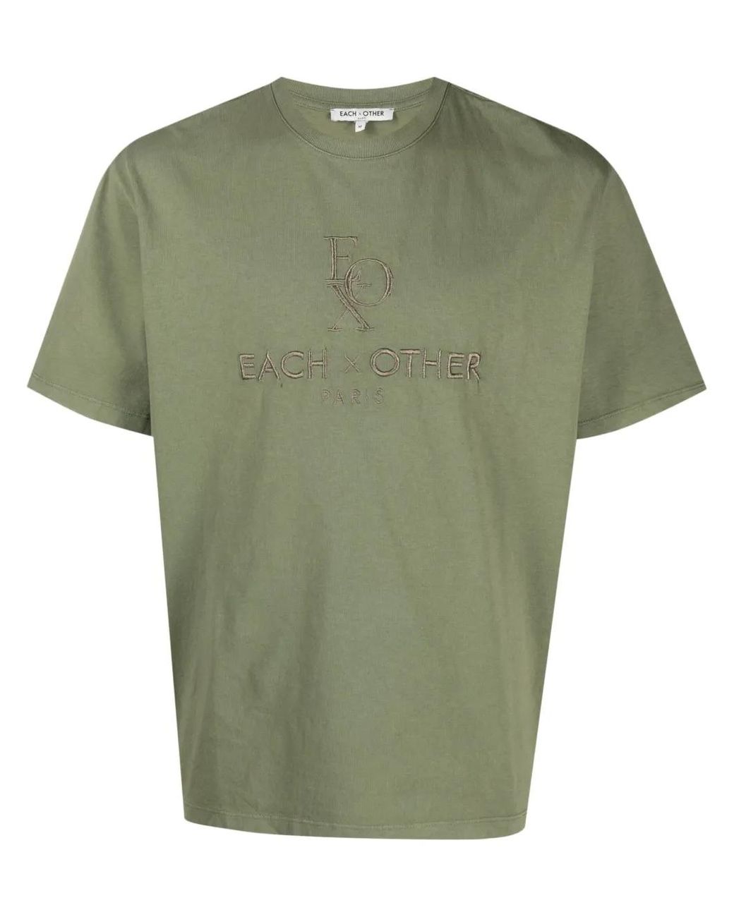 Each x Other Green Logo-Embroidered Cotton T-Shirt for men