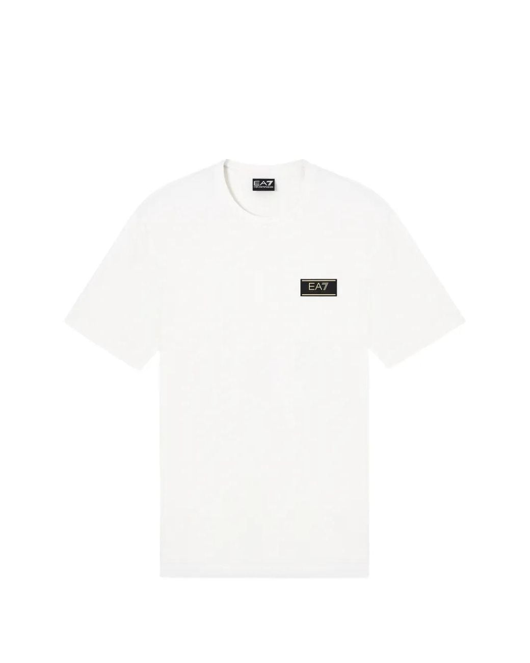 T-Shirt Con Applicazione Logo di EA7 in White da Uomo