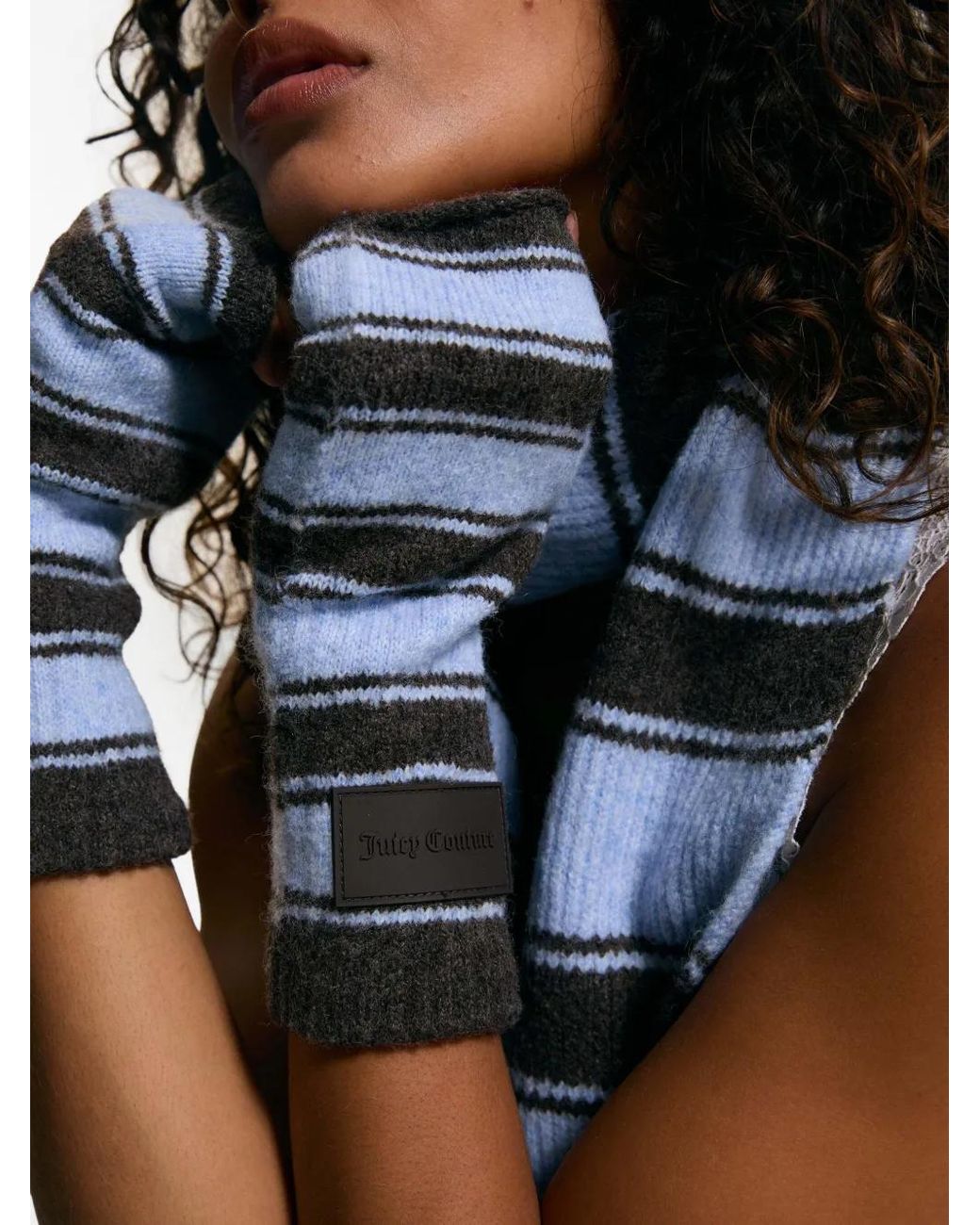 Juicy Couture Blue Gestreifte Java Stulpen
