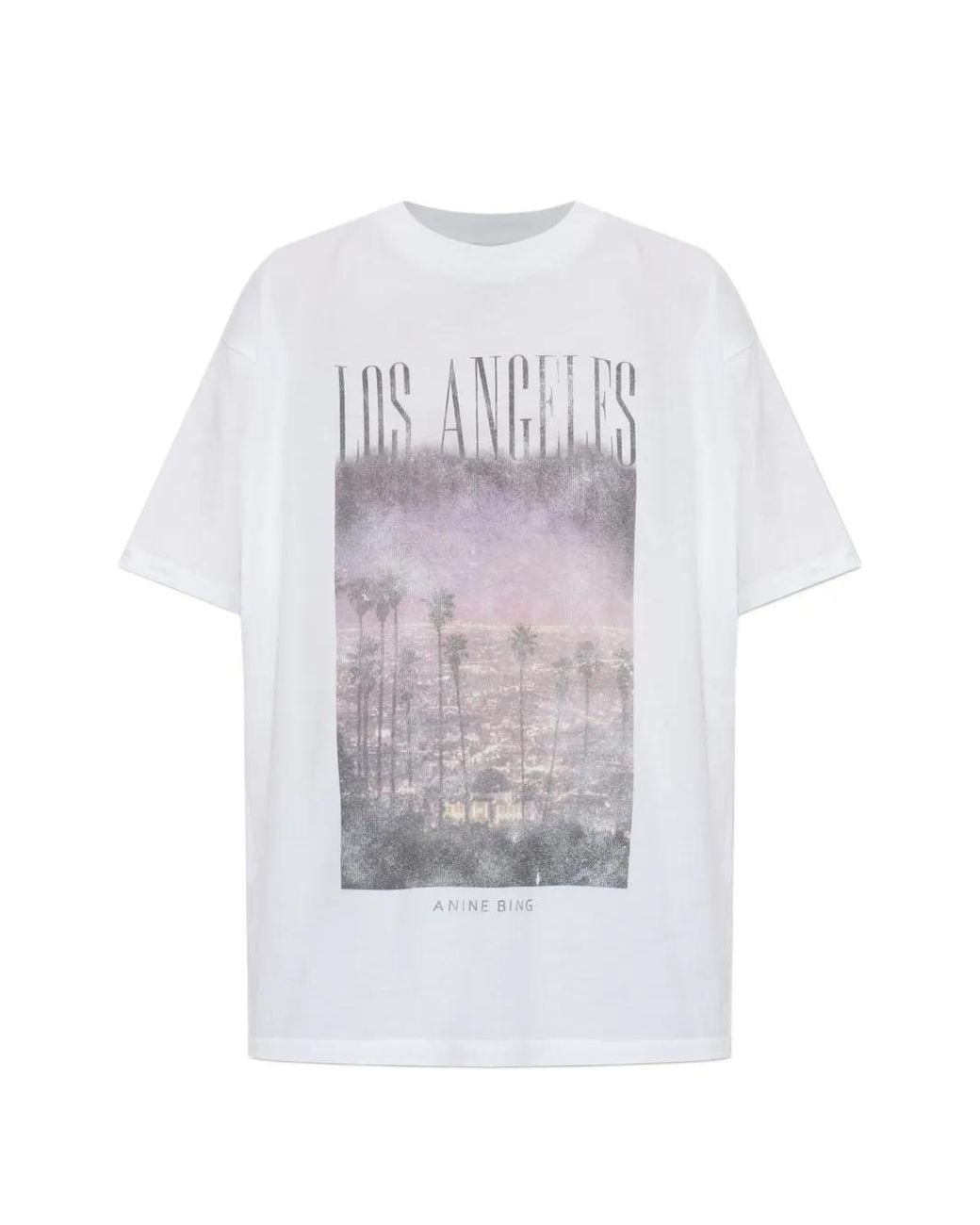 Anine Bing White Cade Graphic-Print T-Shirt