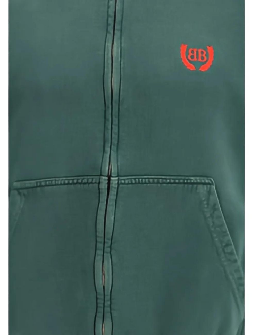 Balenciaga Green Laurel Classic Zip-Up Hoodie for men