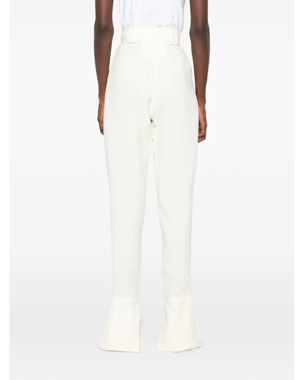 Vestiaire d'un Oiseau Libre White Vector Split-Cuff Trousers