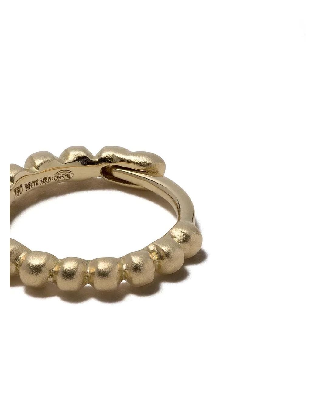 We by WHITEbIRD White 18Kt Cécile Hoop Single Earring