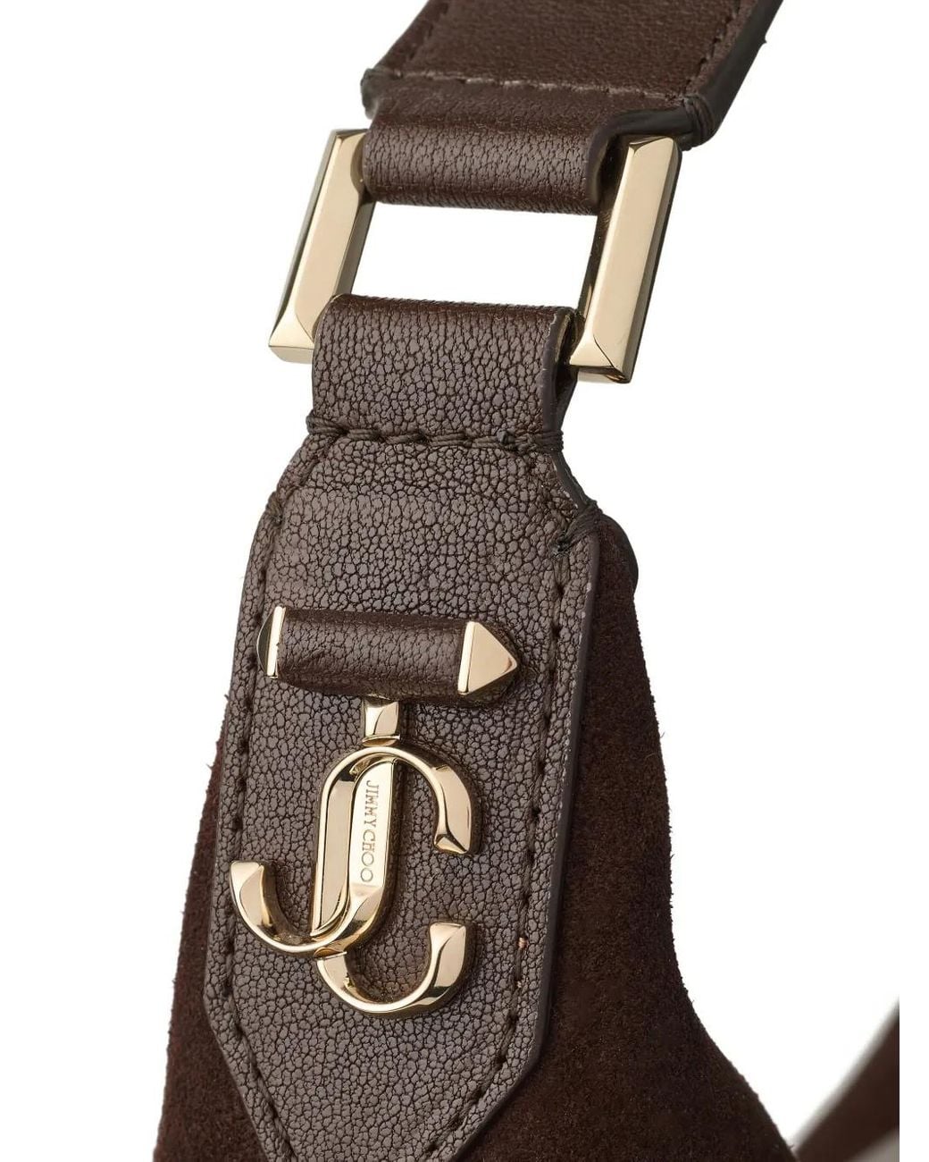 Jimmy Choo Brown Medium Bar Suede Shoulder Bag