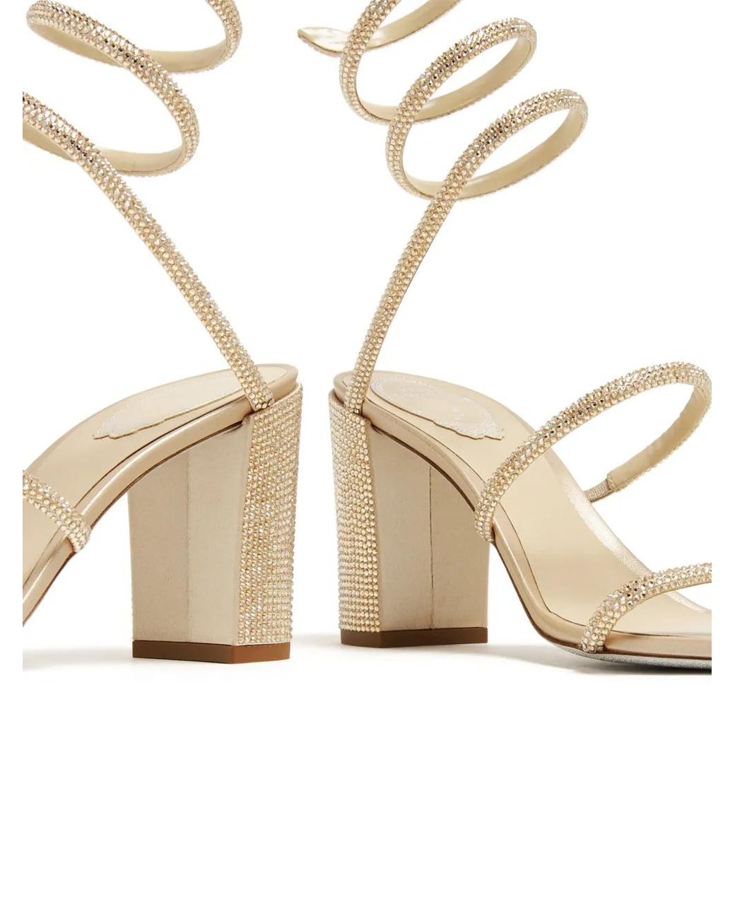 Rene Caovilla White Cleo 80Mm Crystal-Embellished Sandals