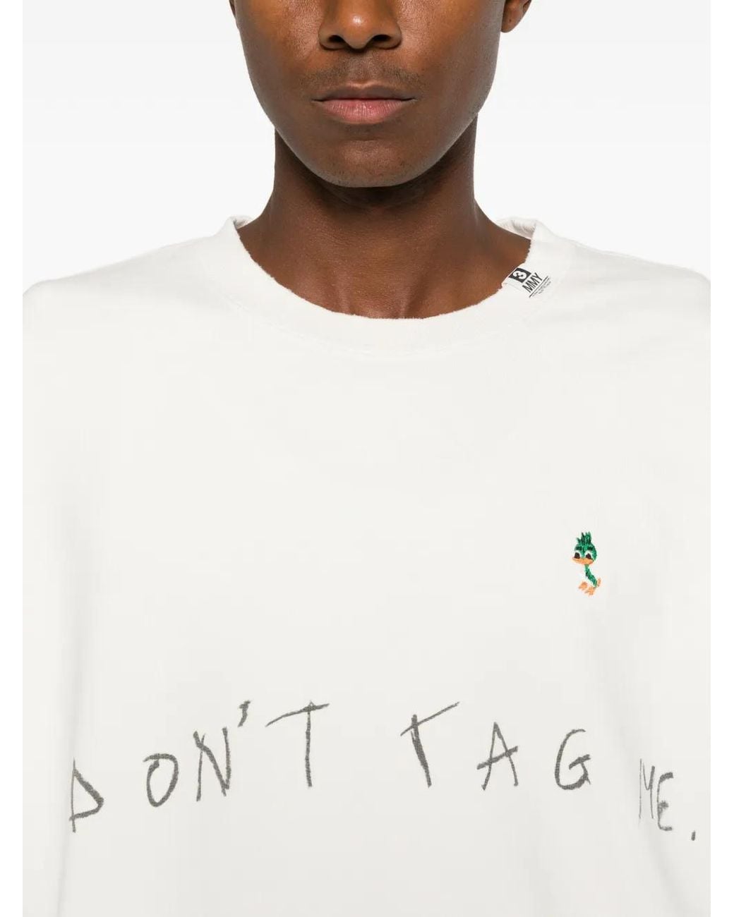 Maison Mihara Yasuhiro White Slogan-Print Cotton Sweatshirt for men