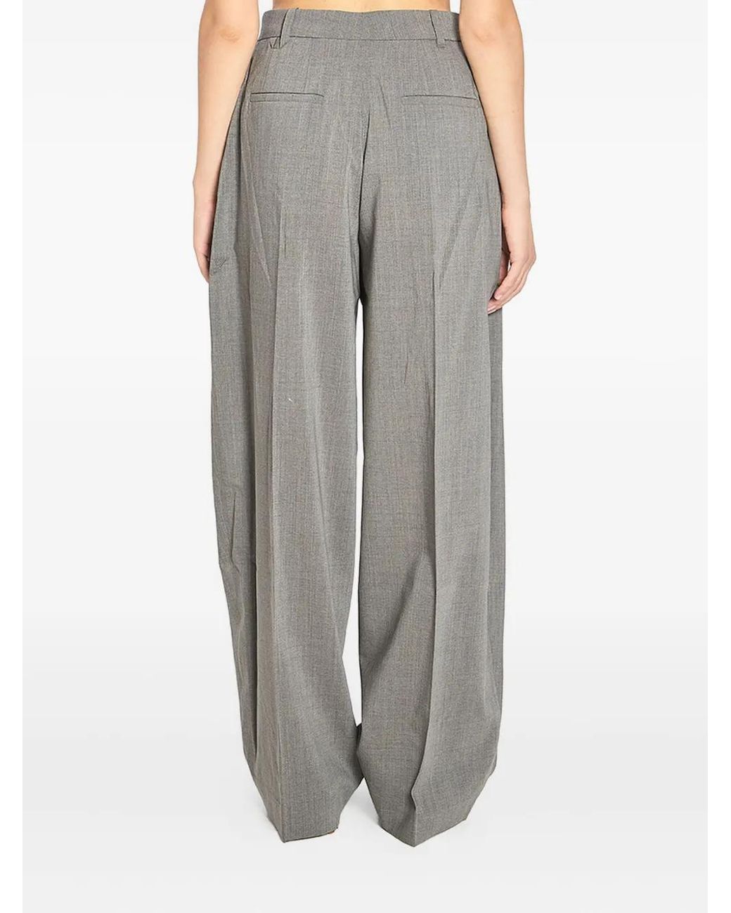 Jacquemus Gray High-Waisted Pants