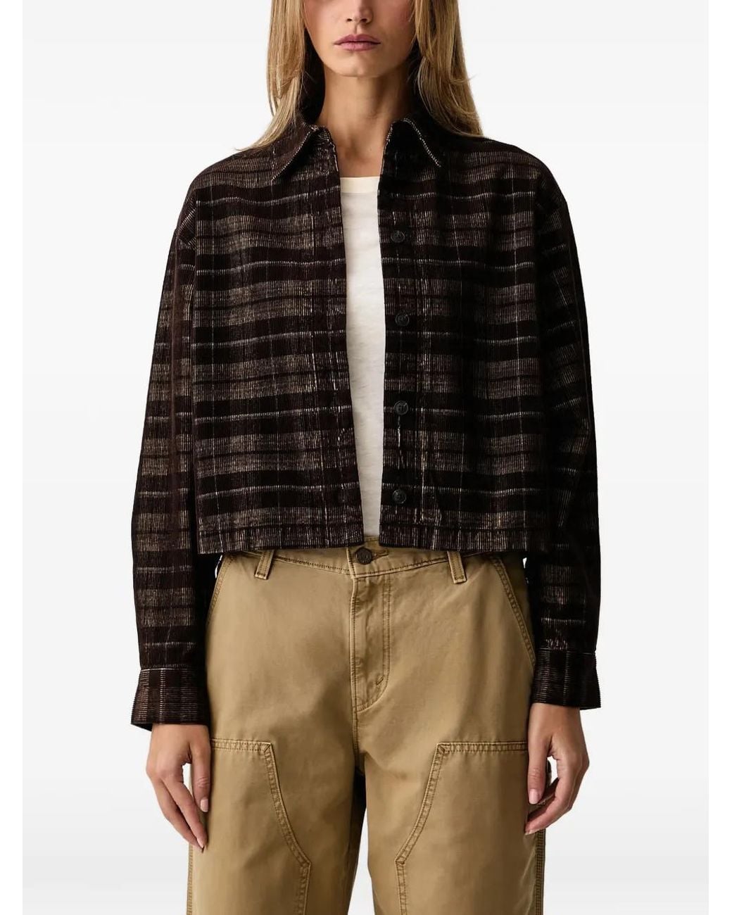Marc O' Polo Black Check Corduroy Shirt