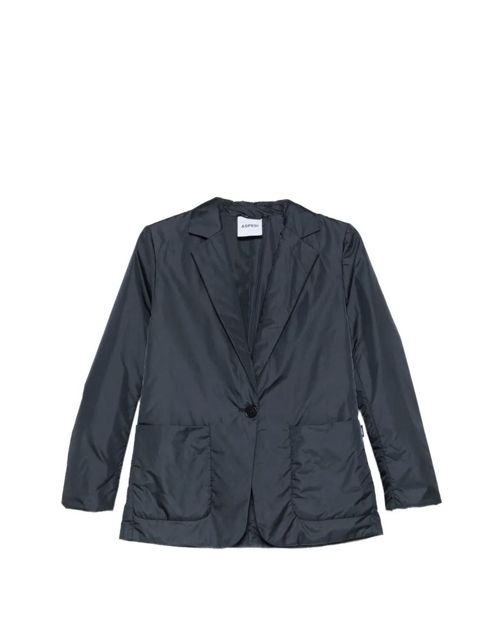 Aspesi Blue Single-Breasted Pocket Blazer