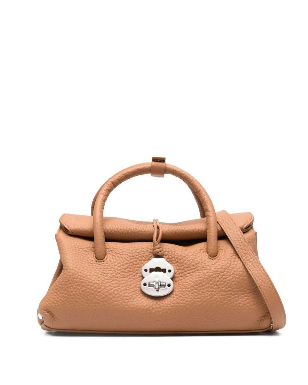 Zanellato Brown Small Dotta Pebbled-Leather Tote Bag