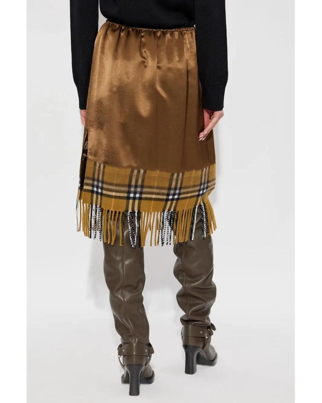 Burberry Geruite Rok in het Brown