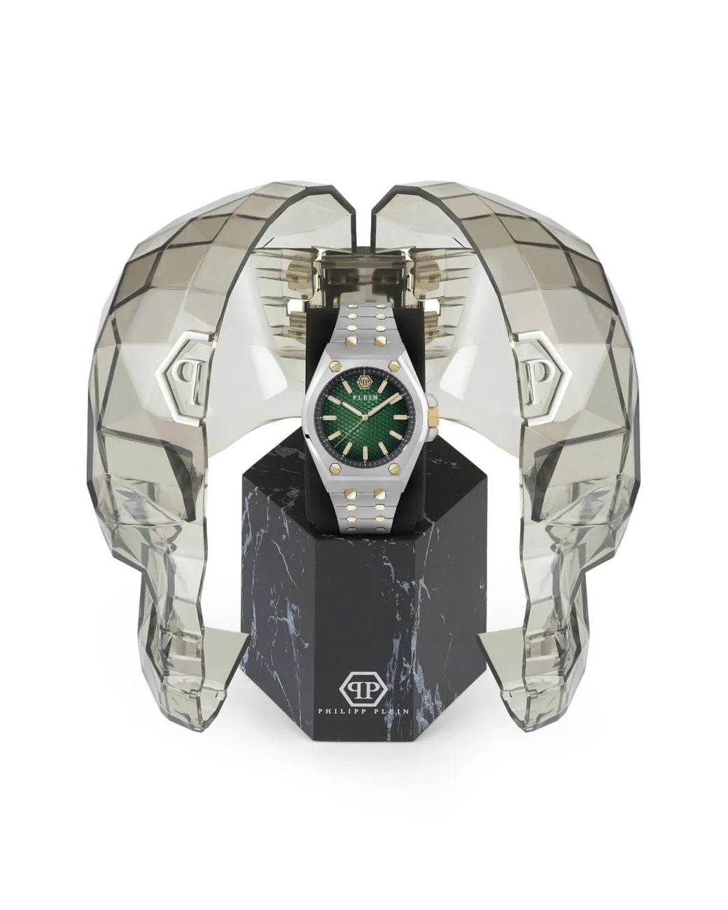 Philipp Plein Green Stainless Steel 43Mm Watch for men