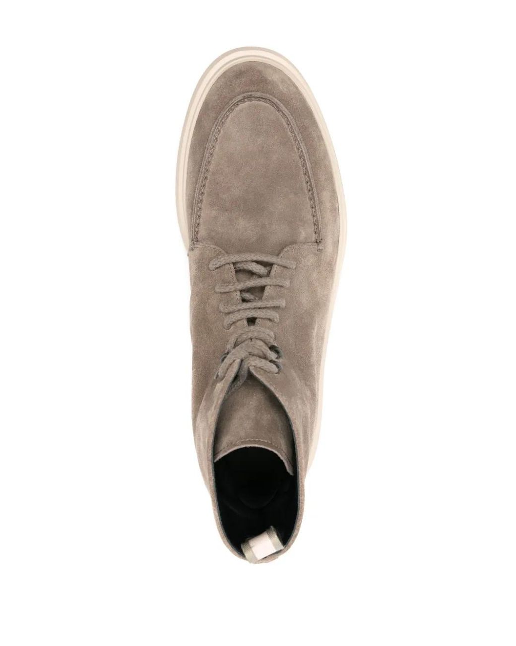 Officine Creative Brown Frame 004 High-Top Suede Sneakers for men
