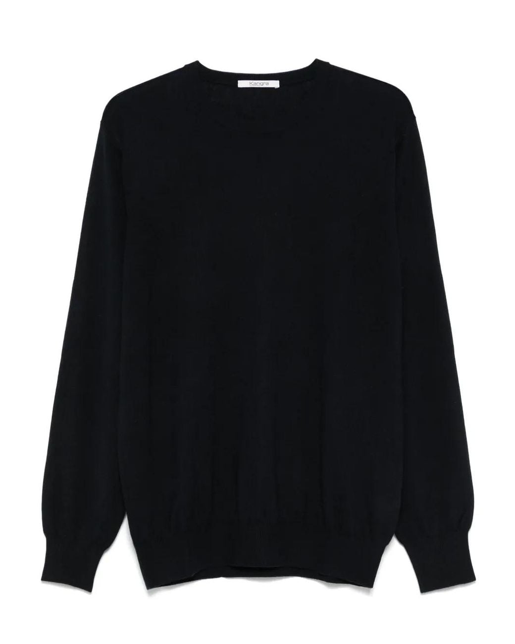 Kangra Black Fine-Knit Top for men