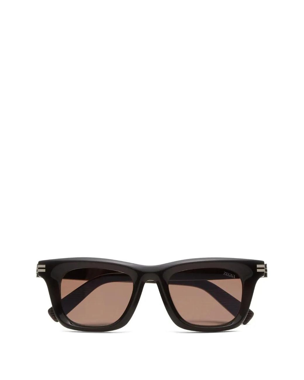 Zegna Brown Rectangle-Frame Sunglasses for men