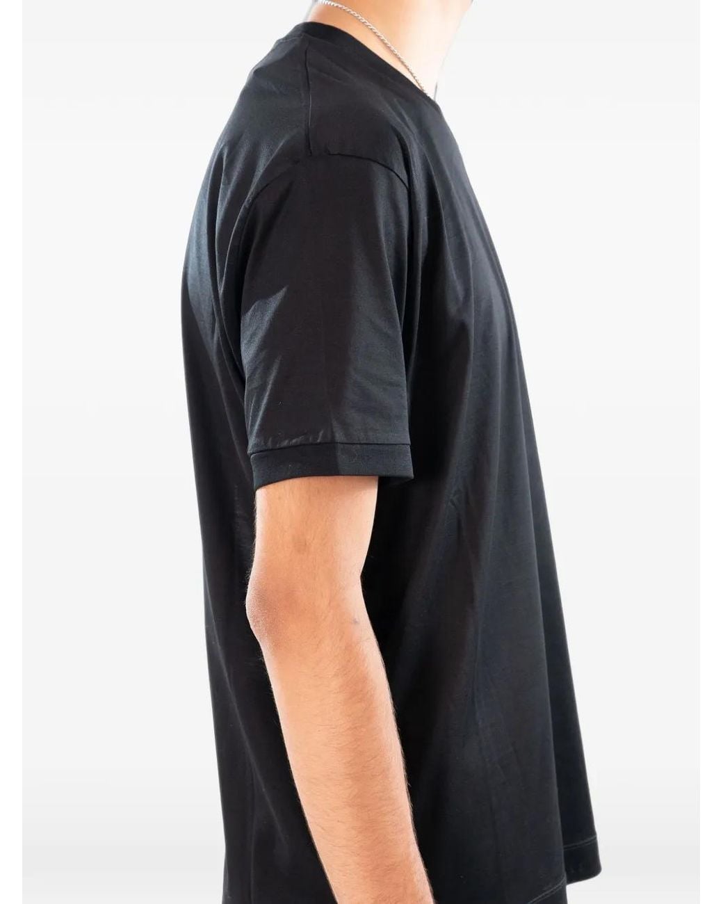 Daniele Fiesoli Black T-Shirt Filo Scozia for men