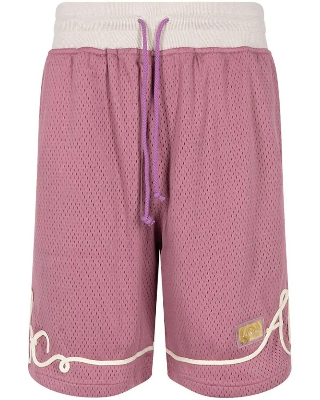 Advisory Board Crystals Red Soutache Basketball Shorts for men