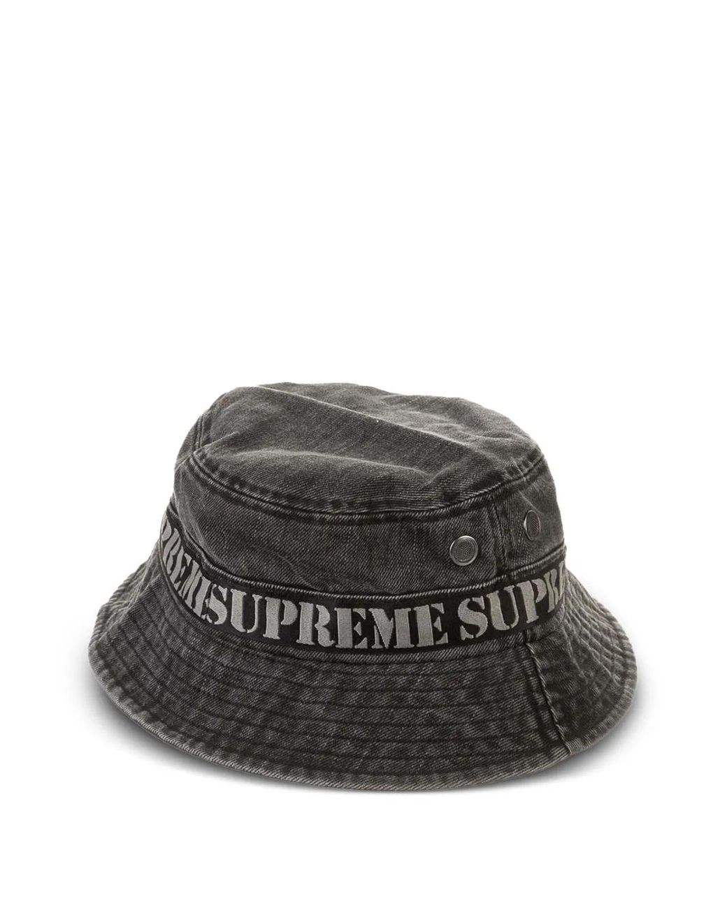 Supreme Black Boonie Webbing Bucket Hat for men