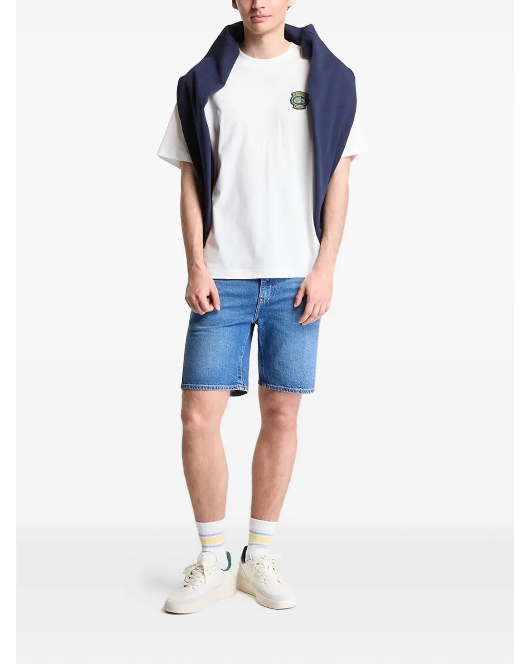 Lacoste White Logo-Patch T-Shirt for men