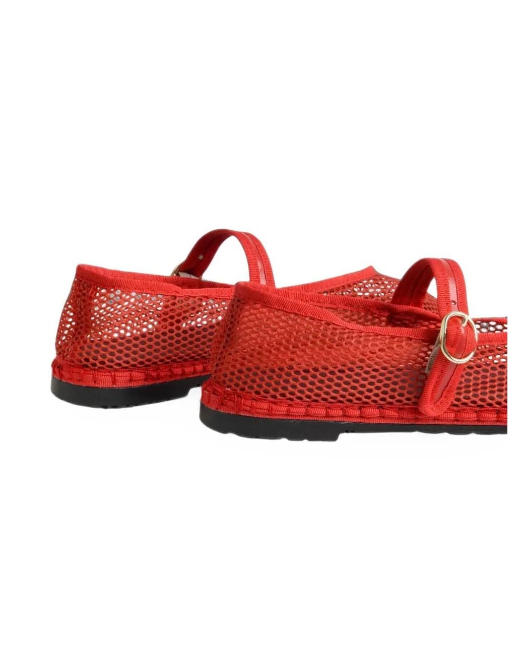 Flabelus Red Isabella Mesh Ballet Flats