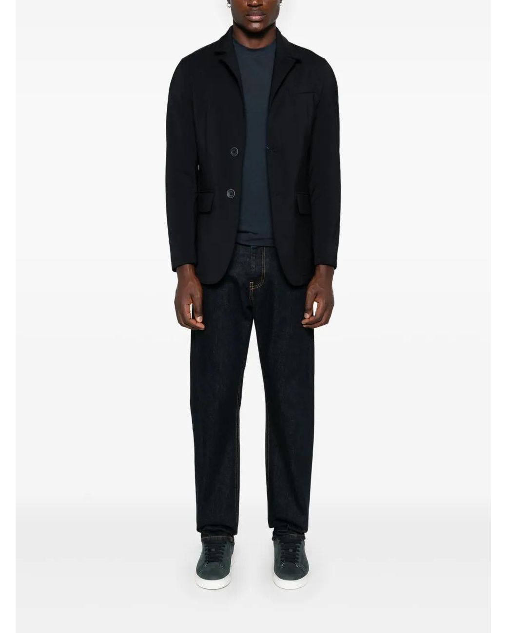 Herno Black Single-Breasted Blazer for men