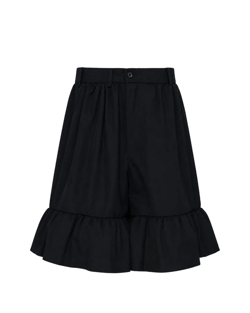 Comme des Garçons Black Short Évasé À Ourlet Volanté