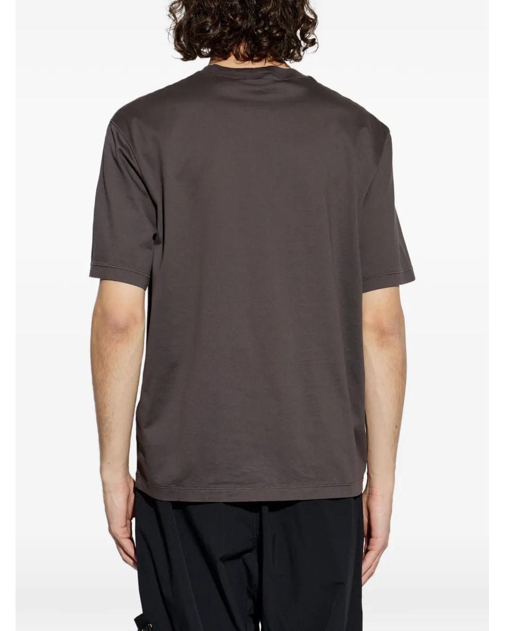Stone Island Gray Star-Print T-Shirt for men