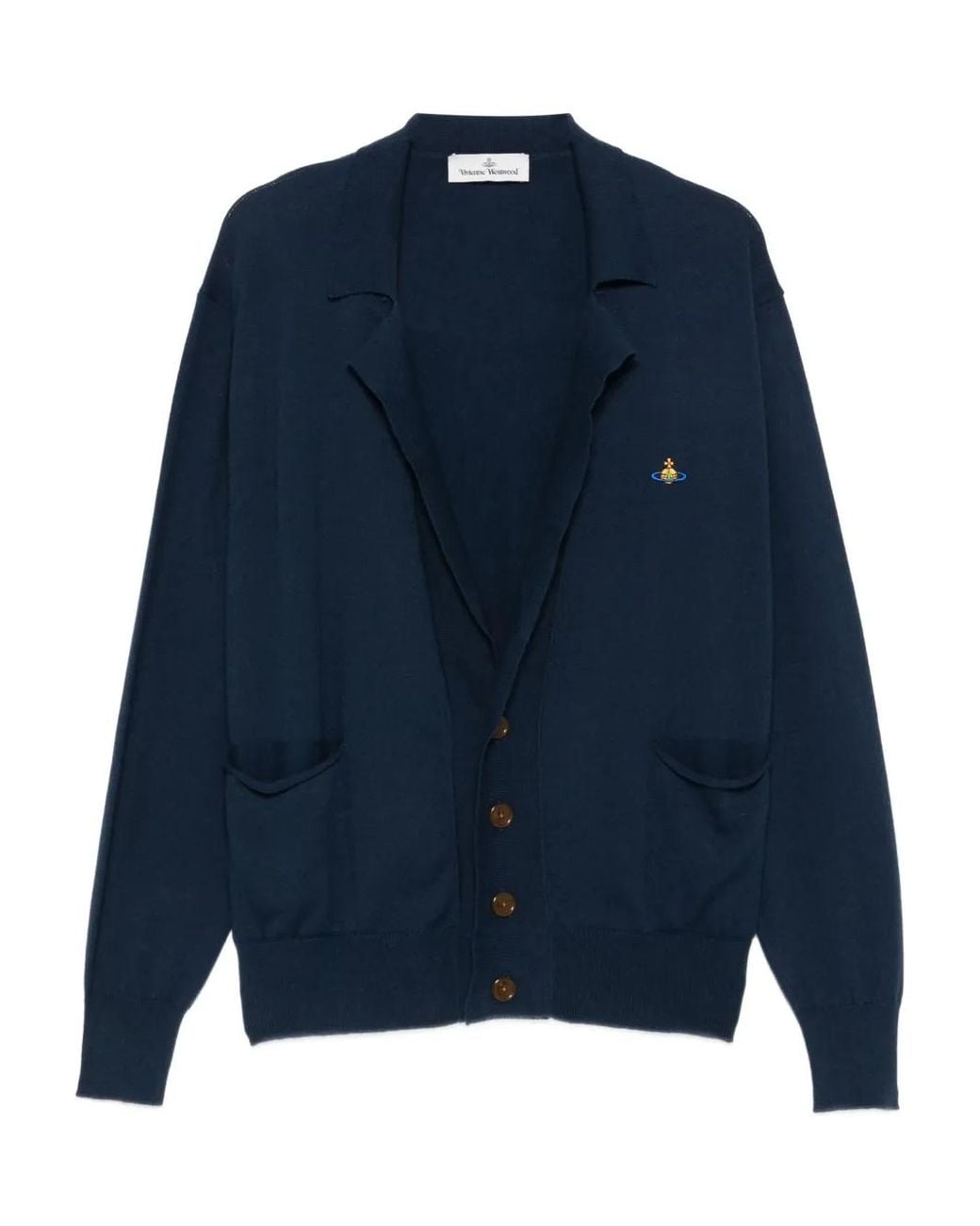 Vivienne Westwood Blue V-Neck Sweater for men