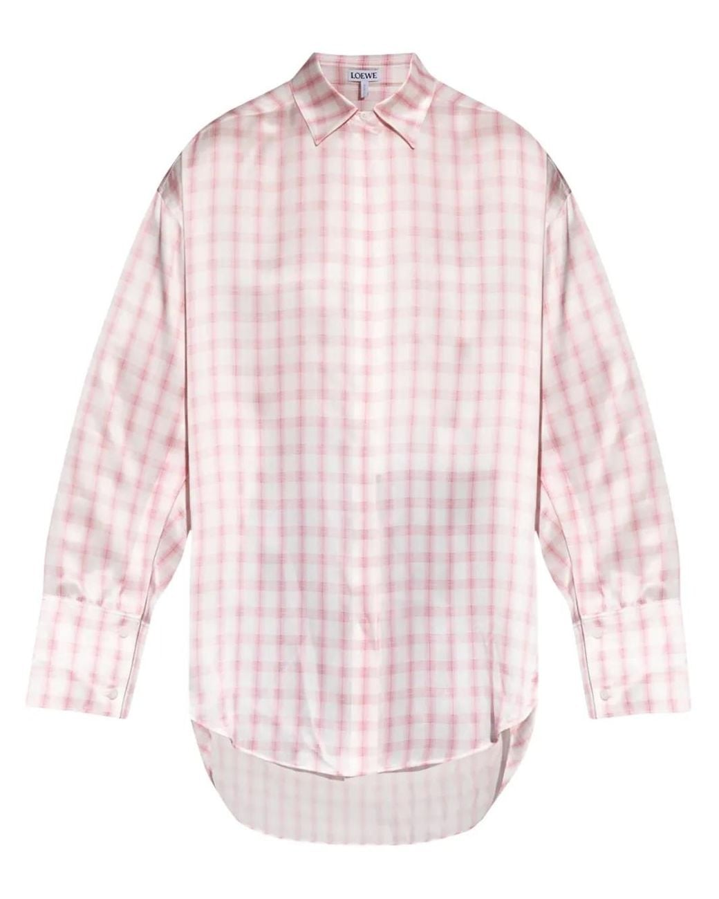 Loewe Pink Checked Silk Shirt