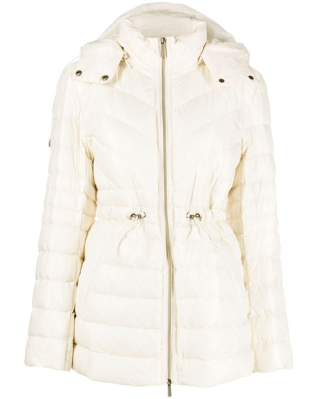 MICHAEL Michael Kors Quilted Puffer Jacket in Natural | Lyst