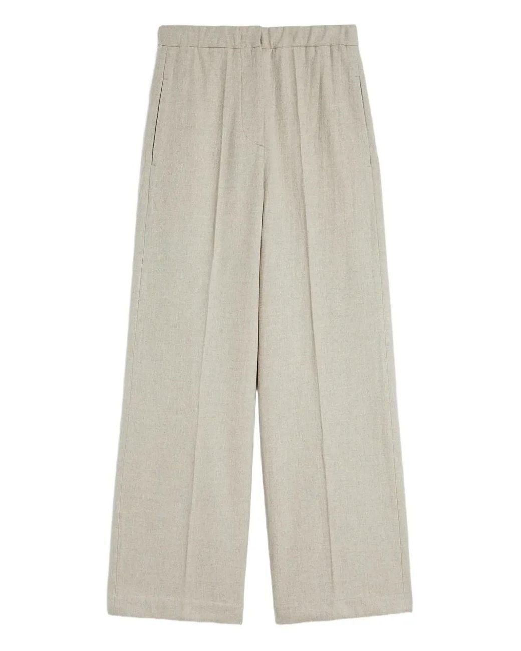 Jil Sander White Flannel Trousers