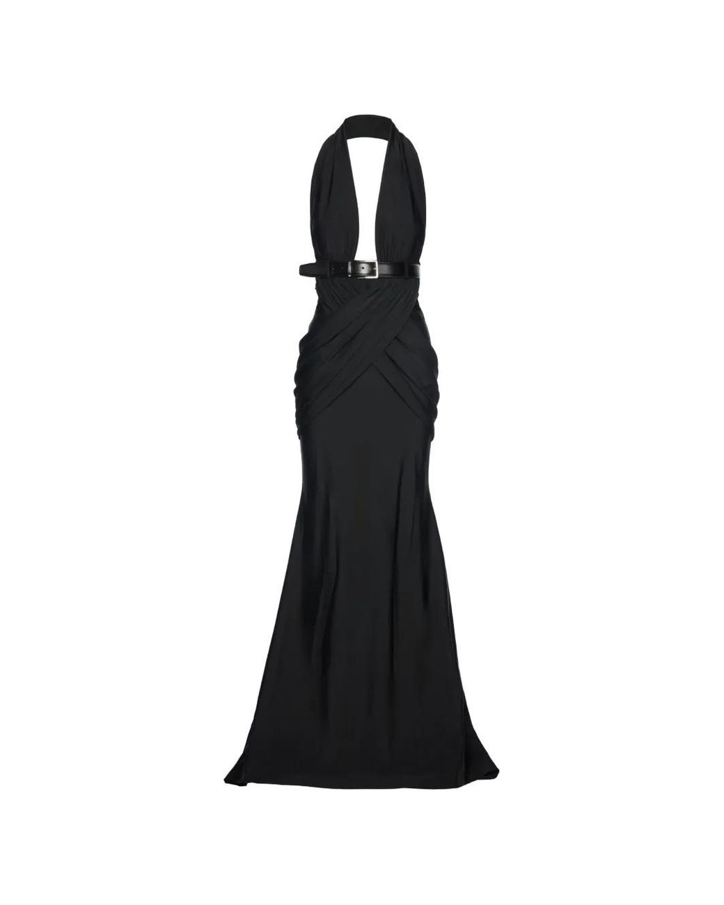 MEDEA Black Belted Deconstructed Maxi Dress