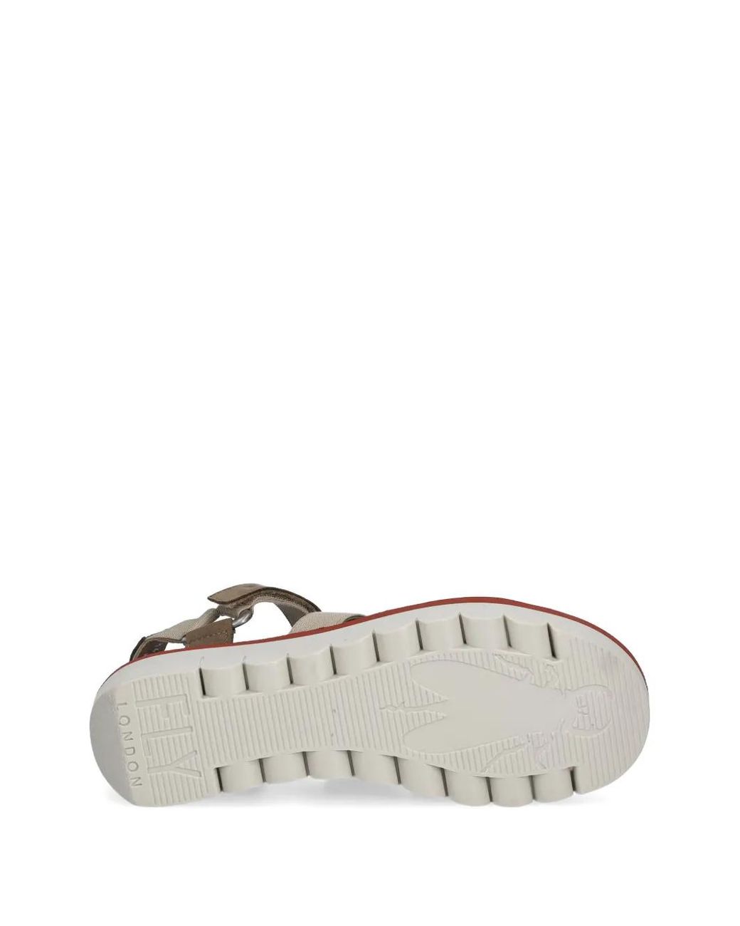 Fly London Brown Touch-Strap Platform Sandals