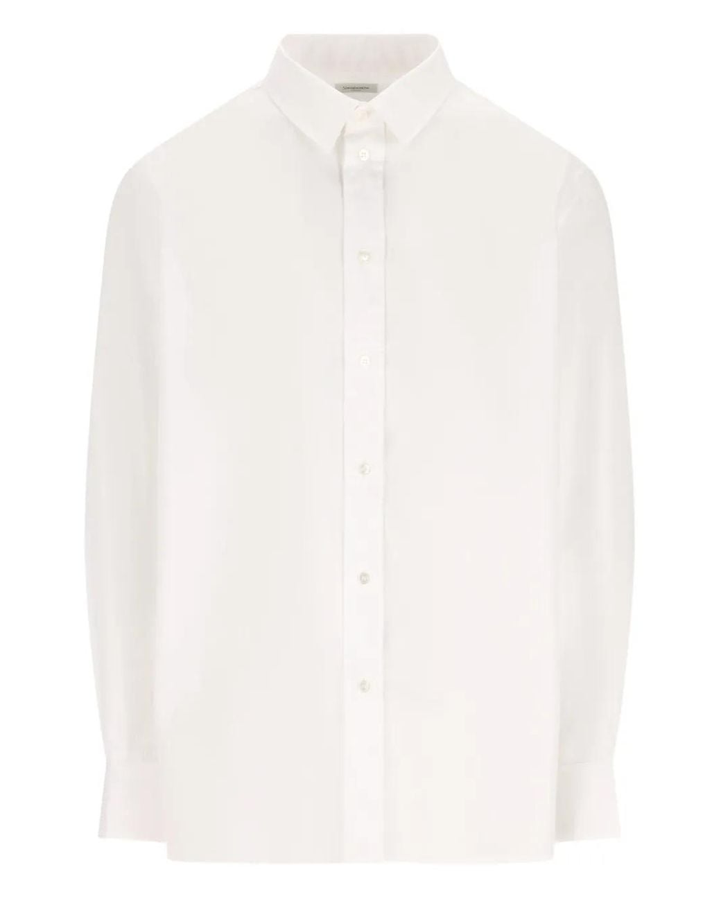 Saint Laurent White Striped Shirt for men